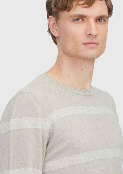 Beiges Strick-Sweatshirt