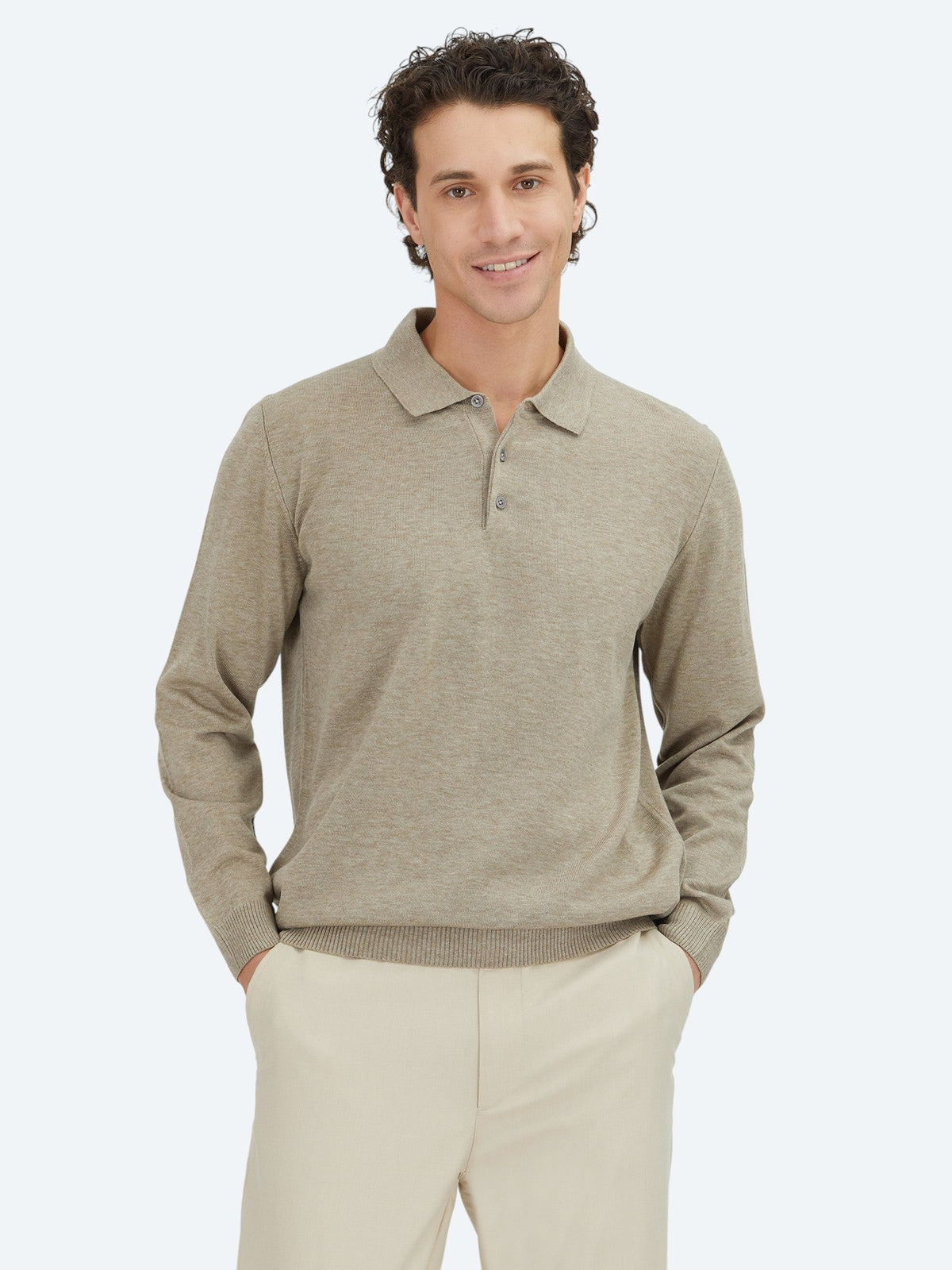 Beige Strickpullover
