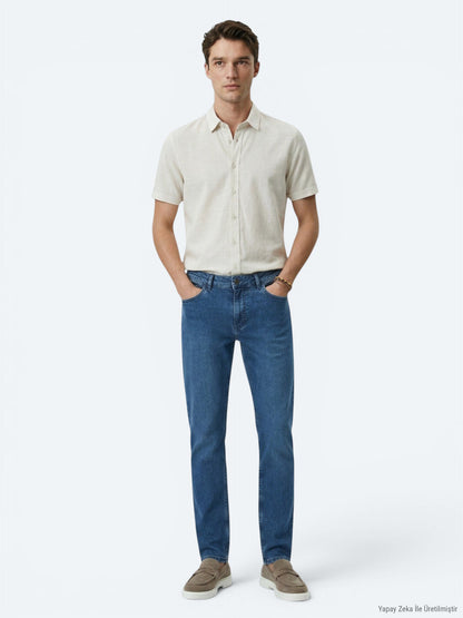 Gemustertes Regular Fit Freizeithemd
