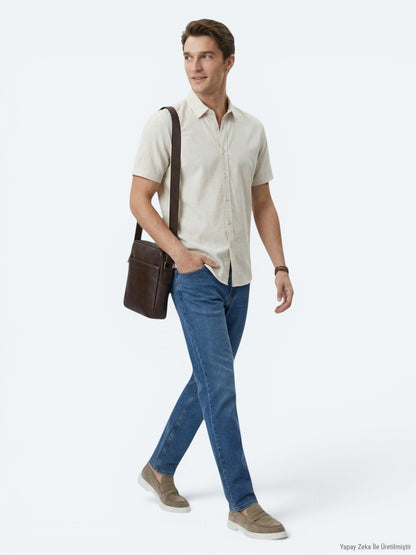 Gemustertes Regular Fit Freizeithemd