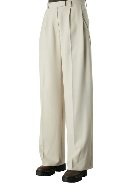 Beige Plissierte Palazzo-Hose
