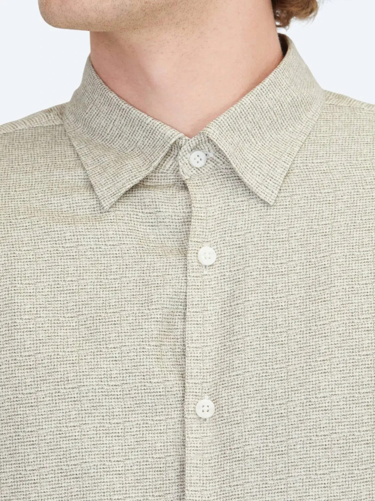 Beige Regular Fit Weben Casual 100% Baumwollhemd