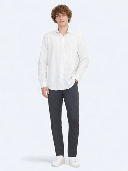 Beige Regular Fit Weben Klassisch 100% Baumwollhemd