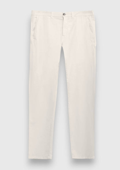 Beige Regular Fit Casual Baumwollhose