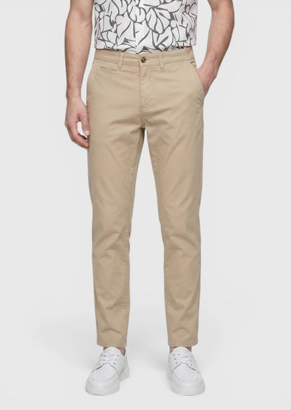 Beige Velours Regular Fit Freizeithose