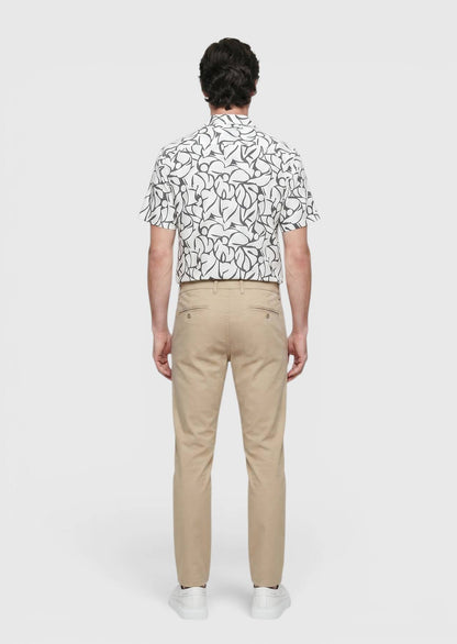 Beige Velours Regular Fit Freizeithose