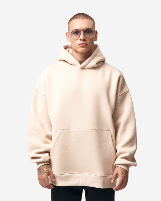 MenX-Mark Herren Kapuzenpullover - Bej (Groß)