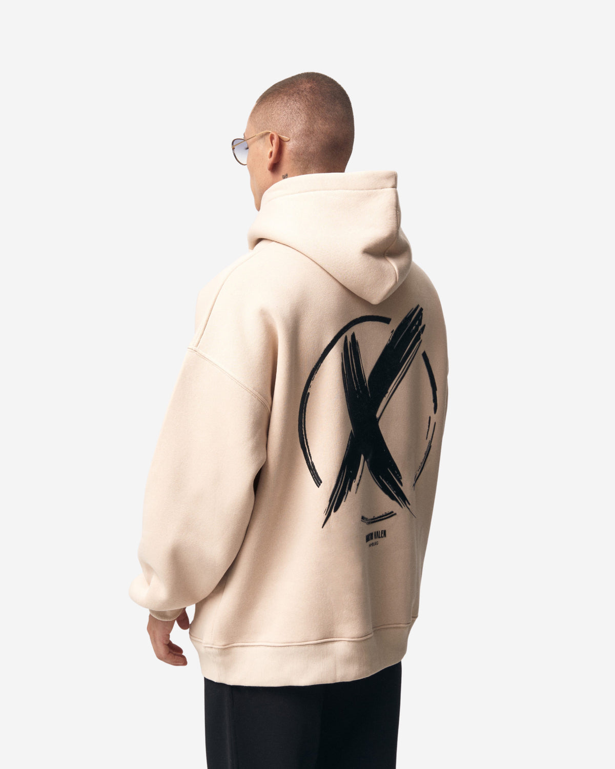 MenX-Mark Herren Kapuzenpullover - Bej (Groß)