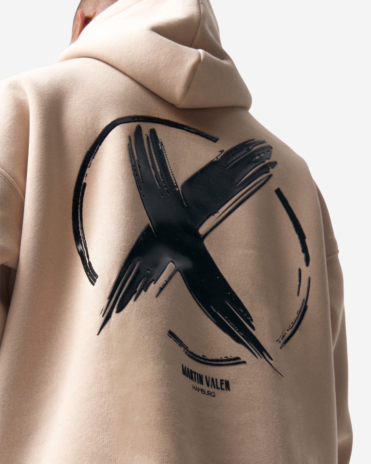 MenX-Mark Herren Kapuzenpullover - Bej (Groß)