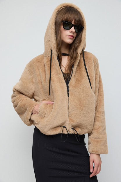 Kapuzenjacke mit Reißverschluss