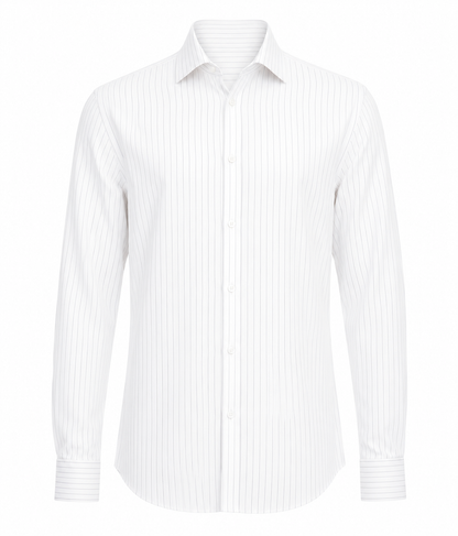 Beige Regular Fit Weben Klassisch 100% Baumwollhemd
