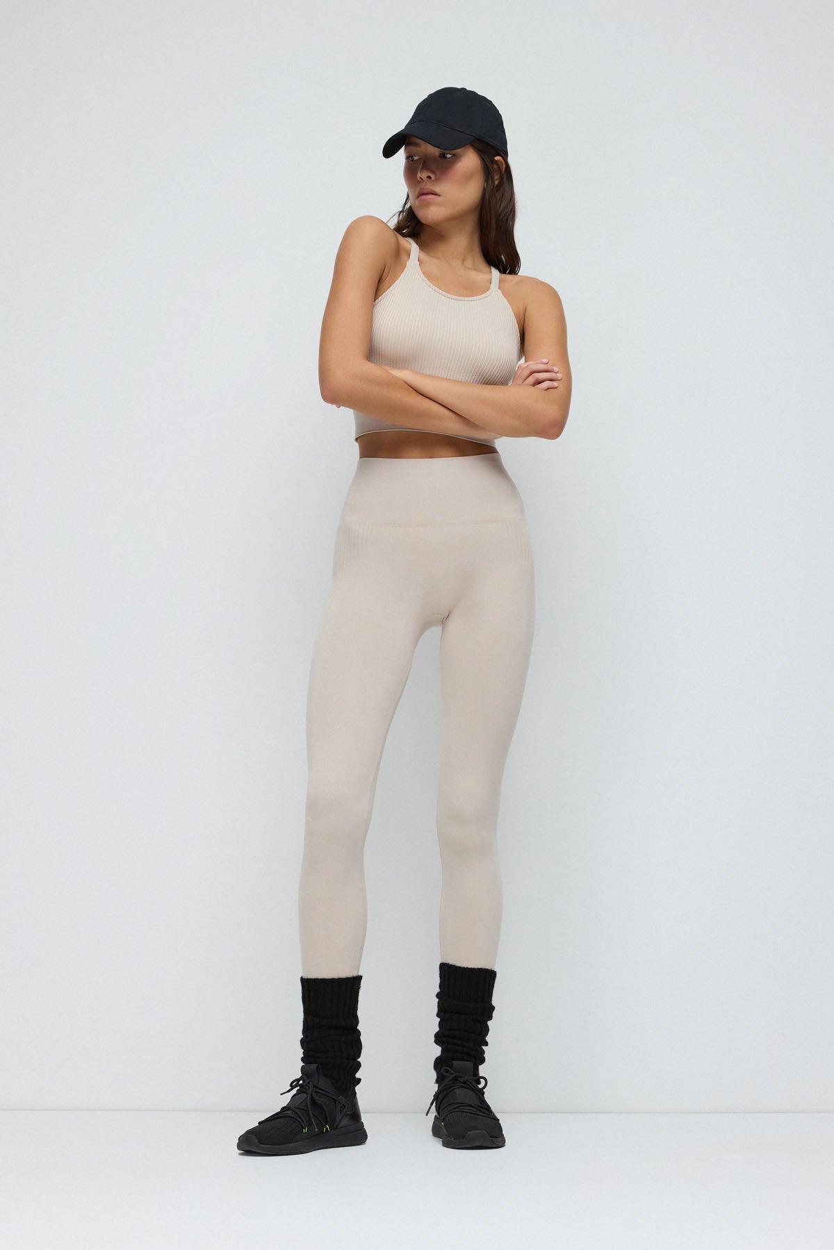 Sportleggings mit hohem Bund