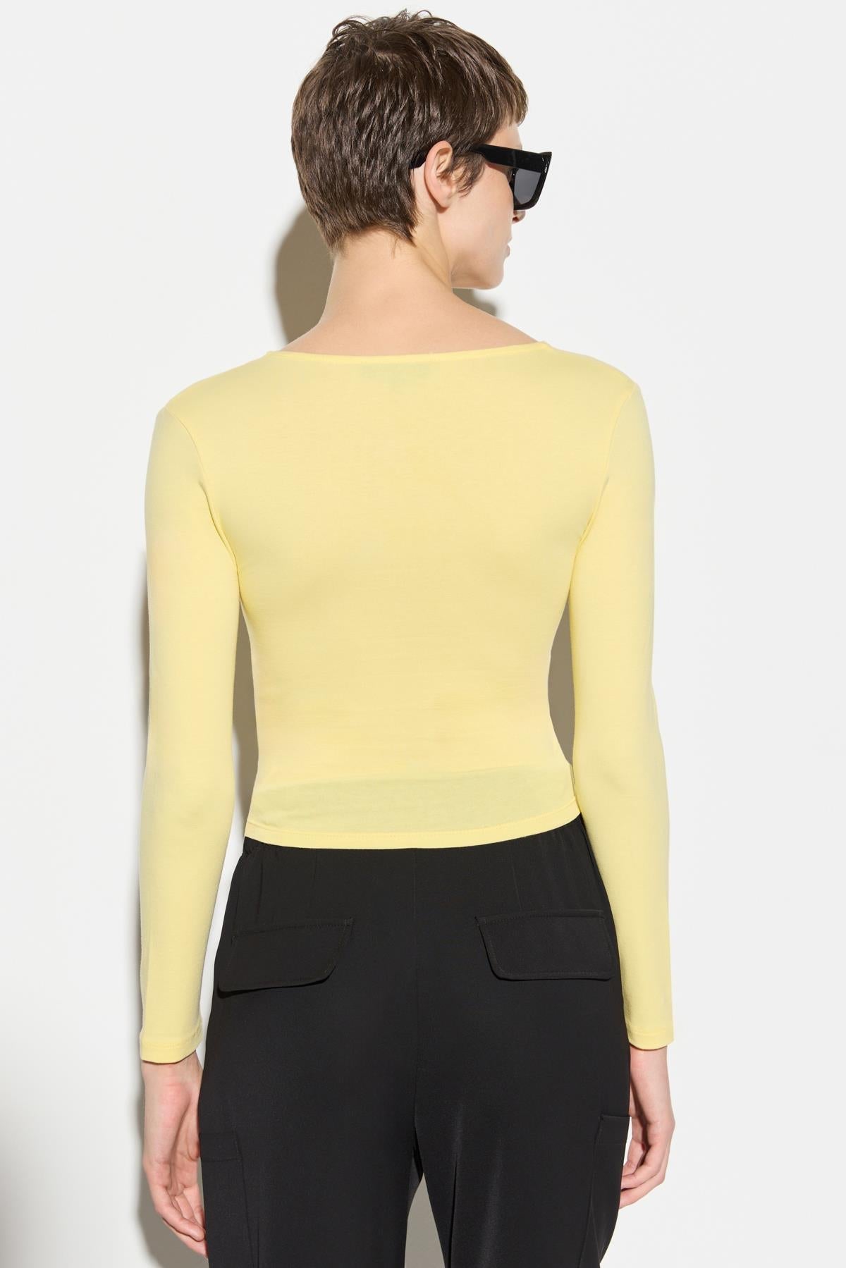 Langärmelige Crop-Bluse