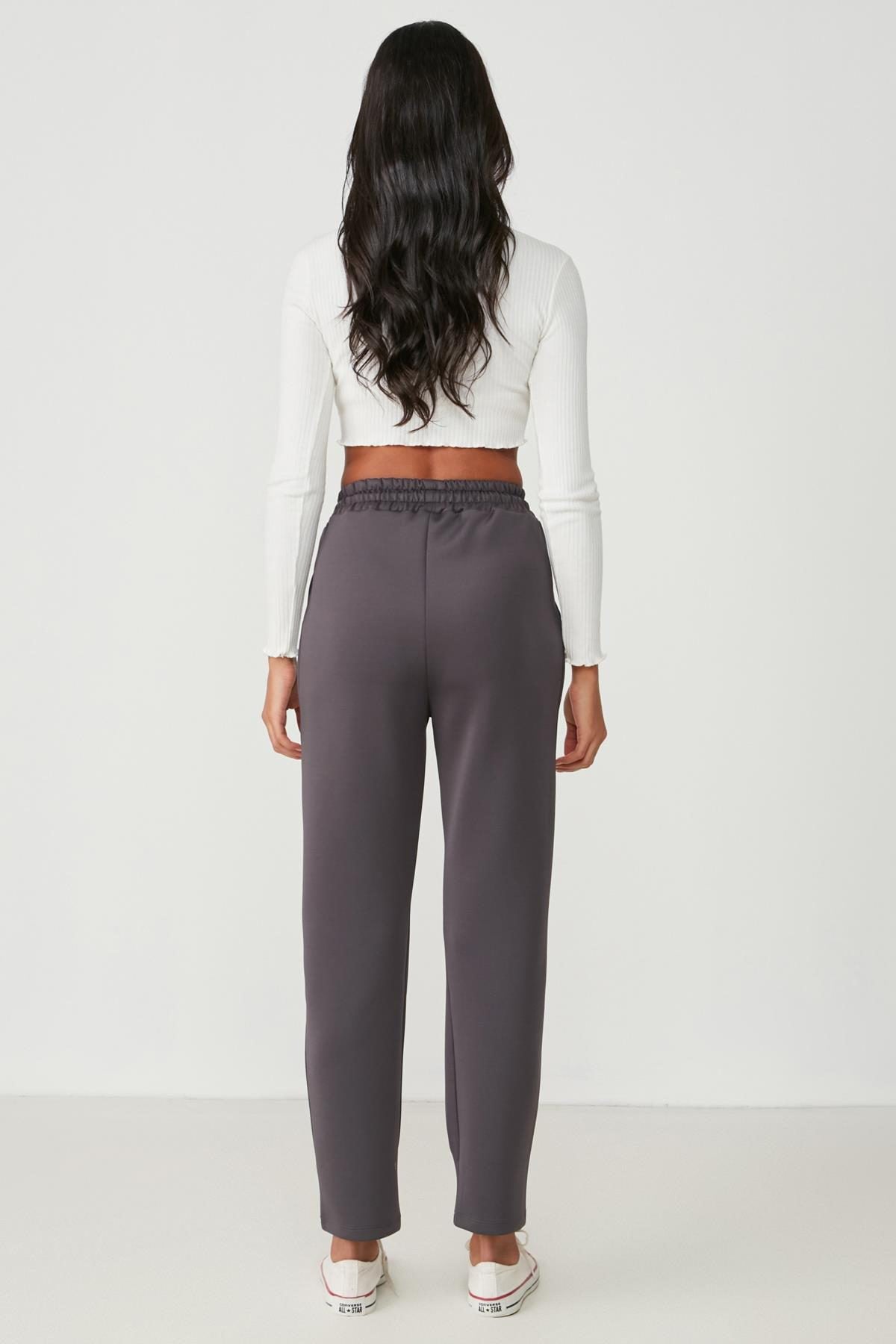 Gerüschte Taille und Saum Jogginghose