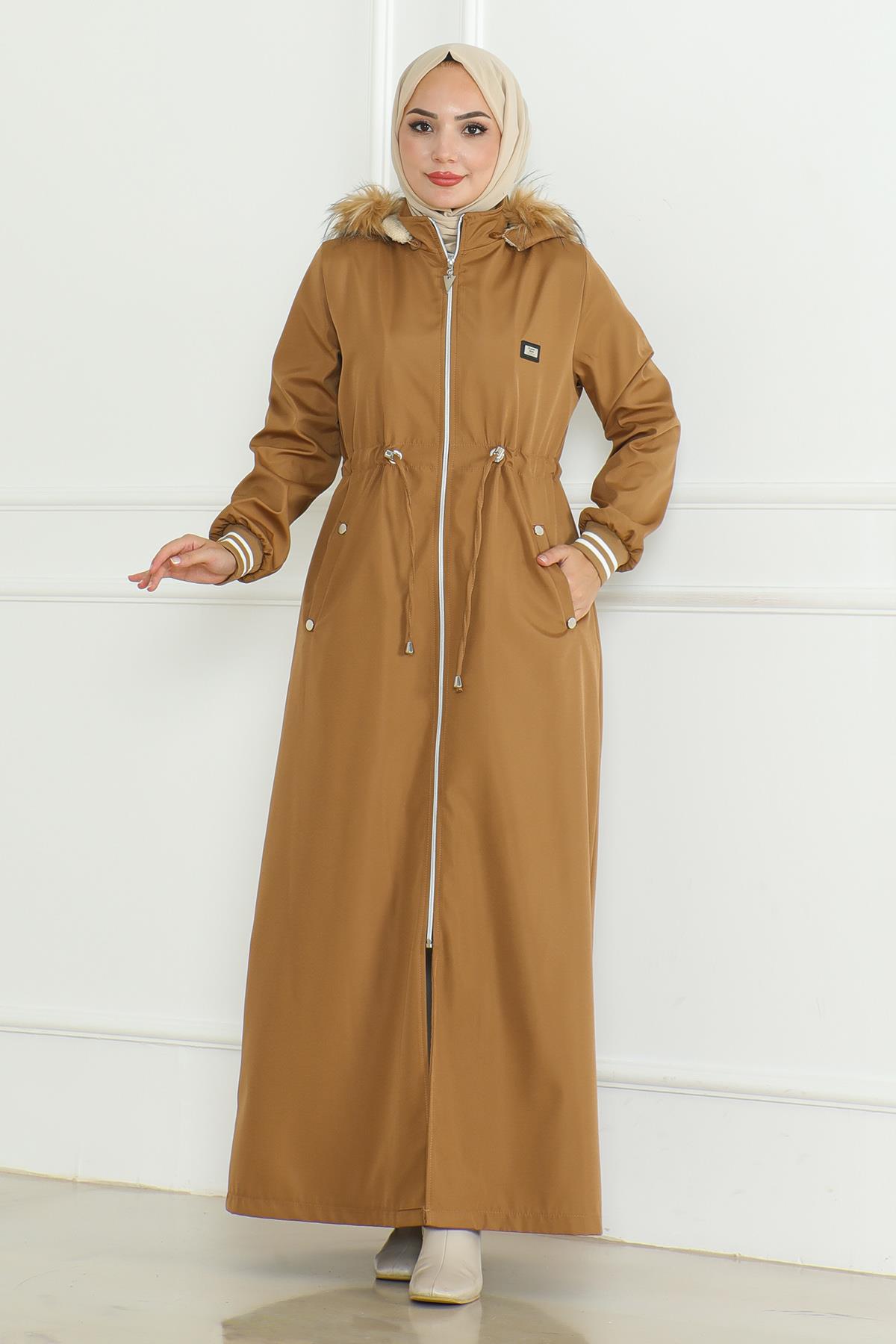 Taba Gerippte Jacke mit Schnürdetail - 19215