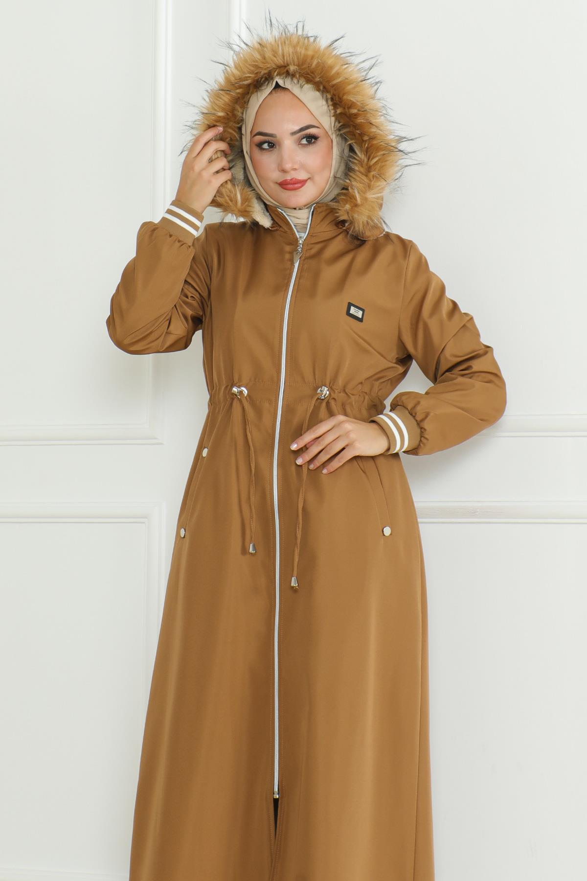 Taba Gerippte Jacke mit Schnürdetail - 19215