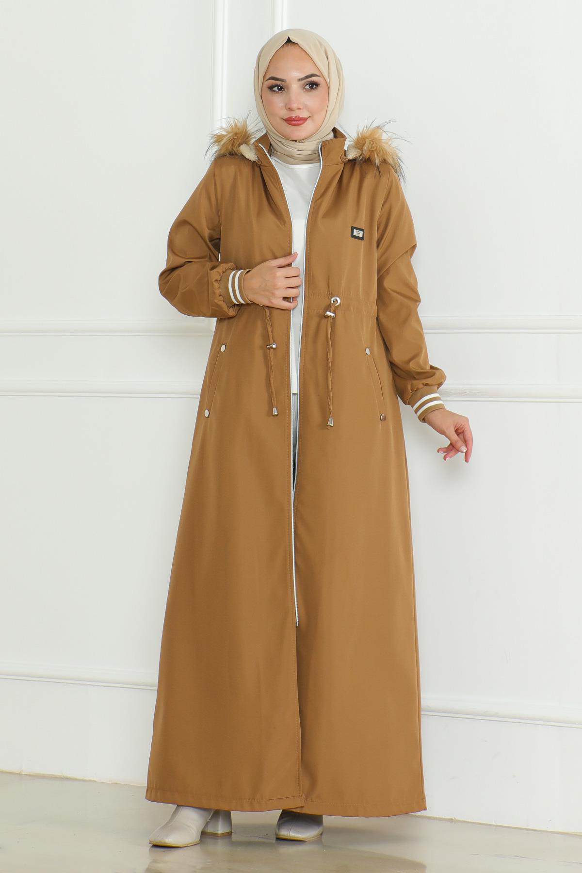 Taba Gerippte Jacke mit Schnürdetail - 19215