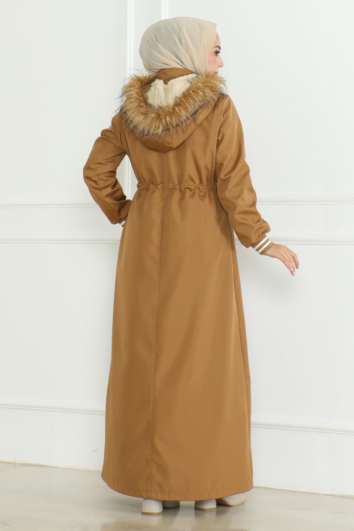 Taba Gerippte Jacke mit Schnürdetail - 19215