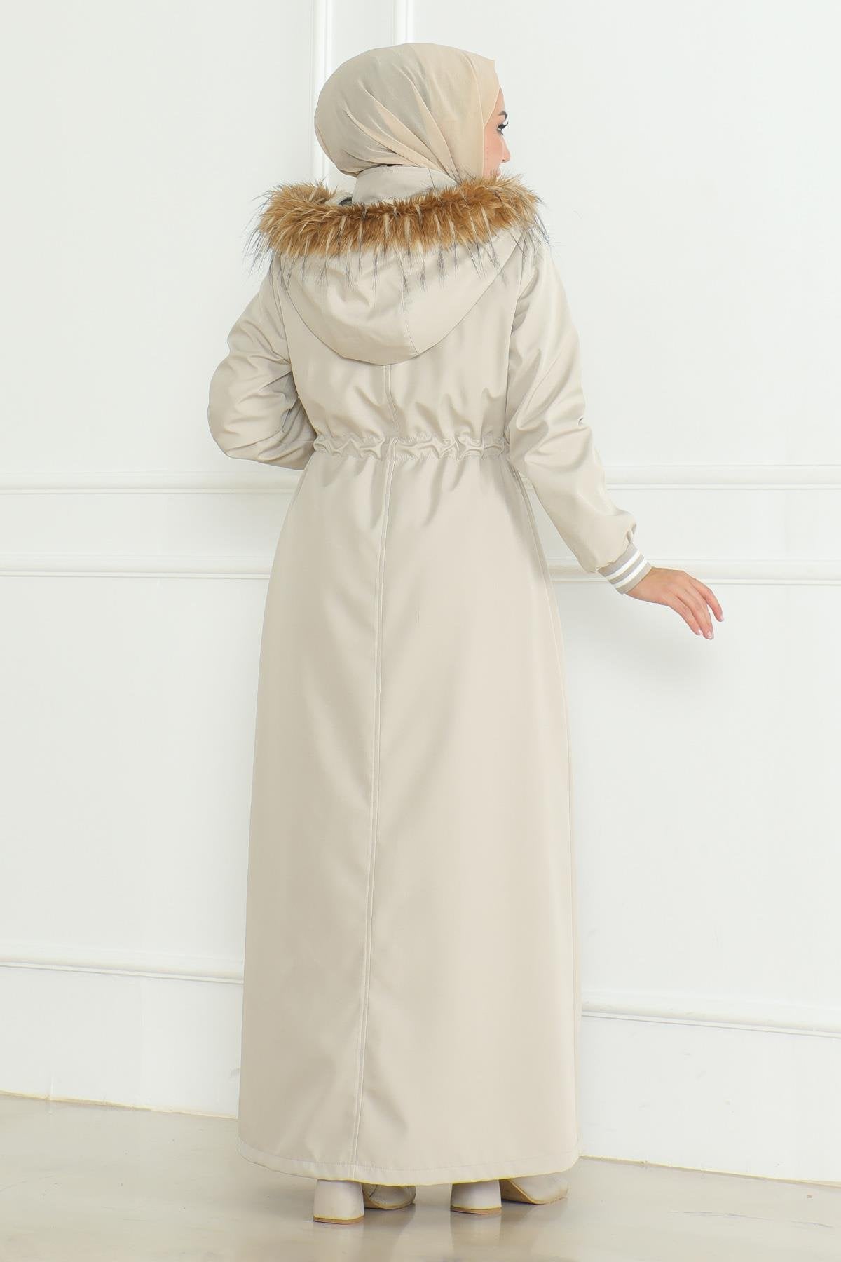 Taba Gerippte Jacke mit Schnürdetail - 19215