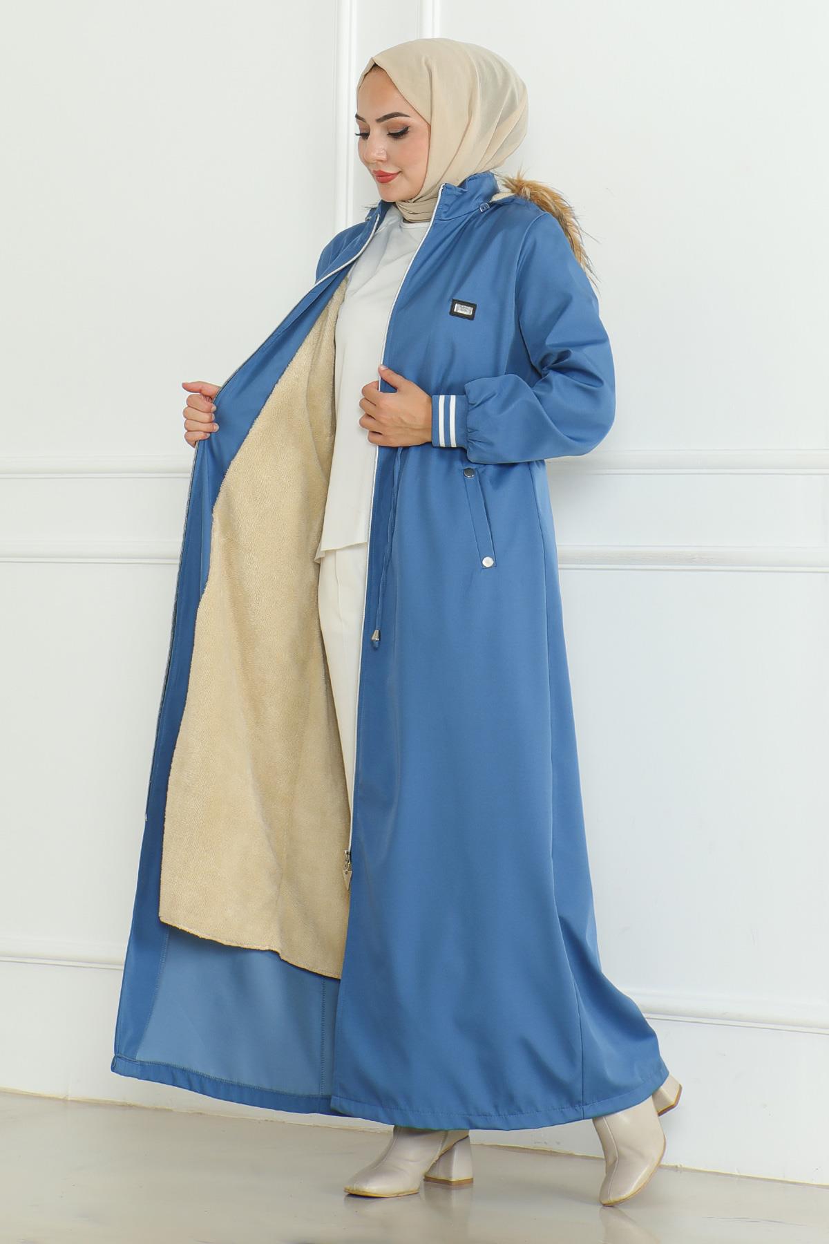 Taba Gerippte Jacke mit Schnürdetail - 19215