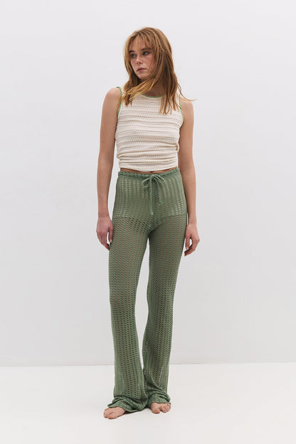 Netzhose mit gerafftem Bund