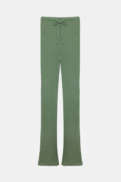 Netzhose mit gerafftem Bund