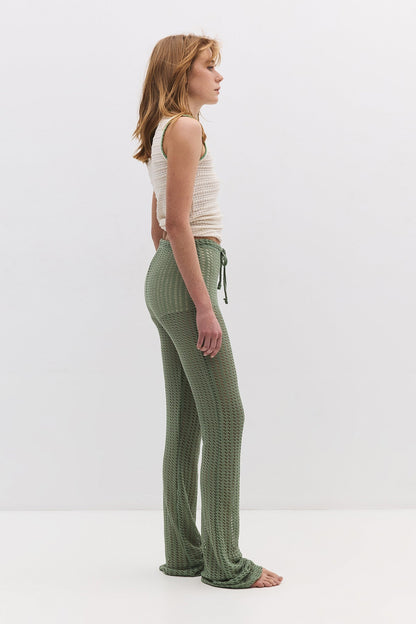 Netzhose mit gerafftem Bund