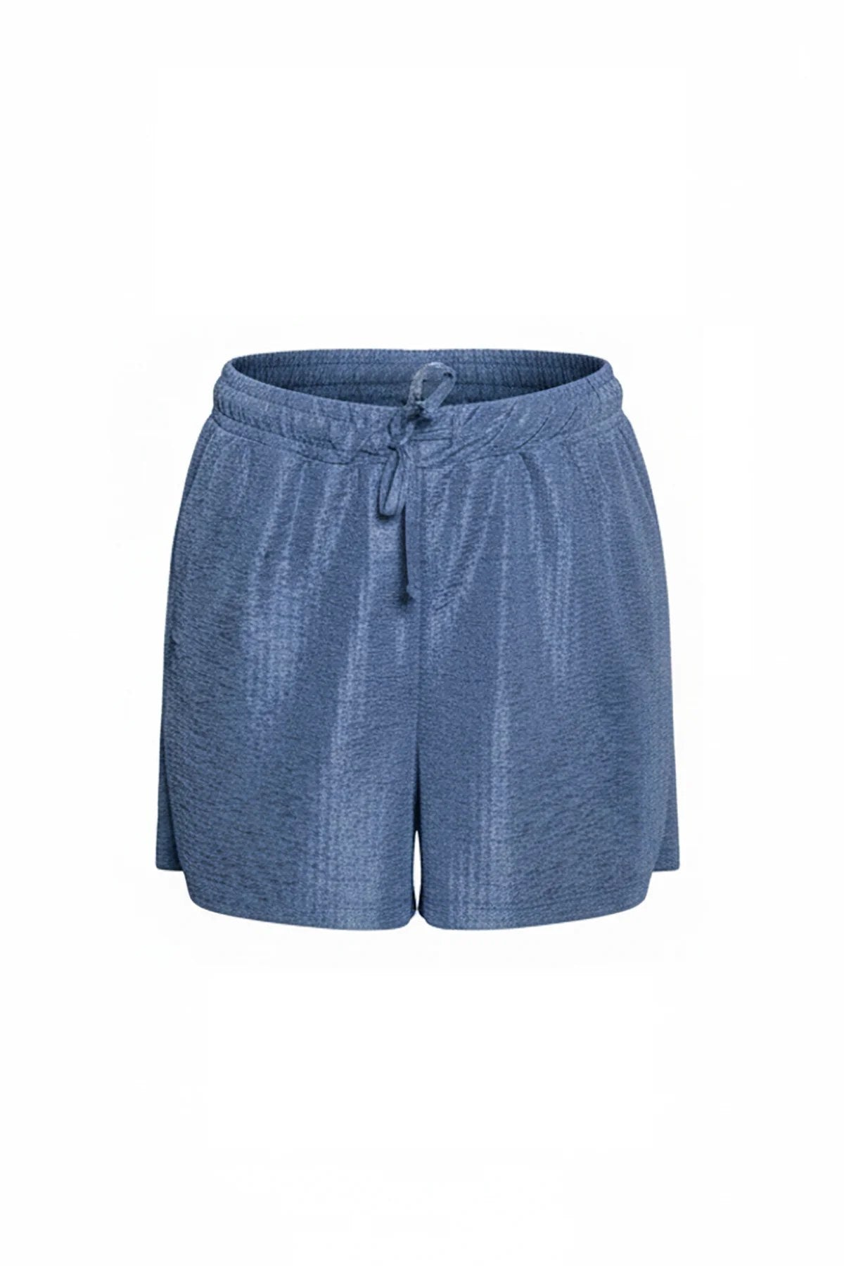 Elastische Taillenkurzshorts mit Bindegürtel