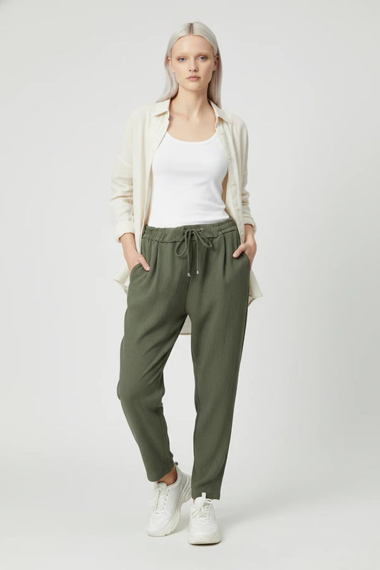 Elastische Sommerhose Knöchellang