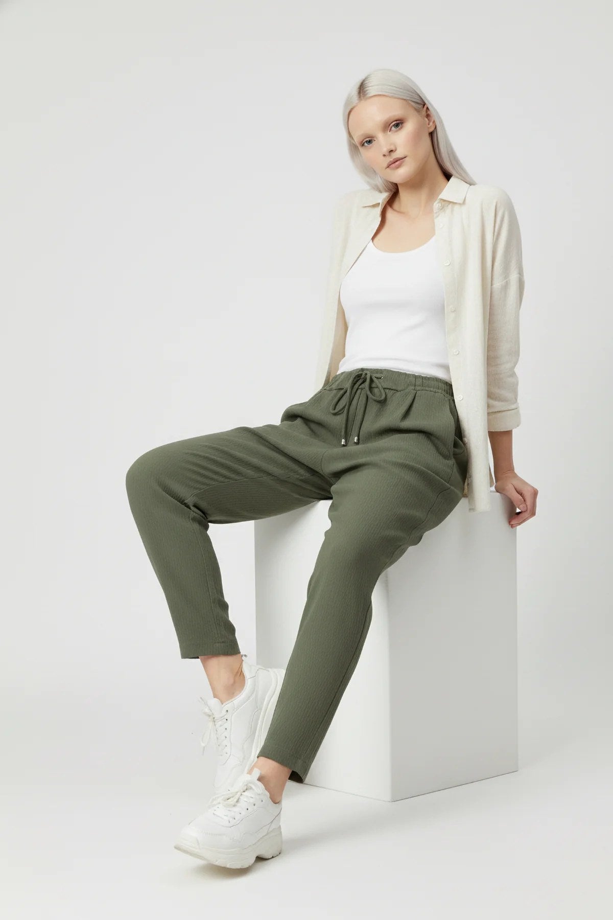 Elastische Sommerhose Knöchellang