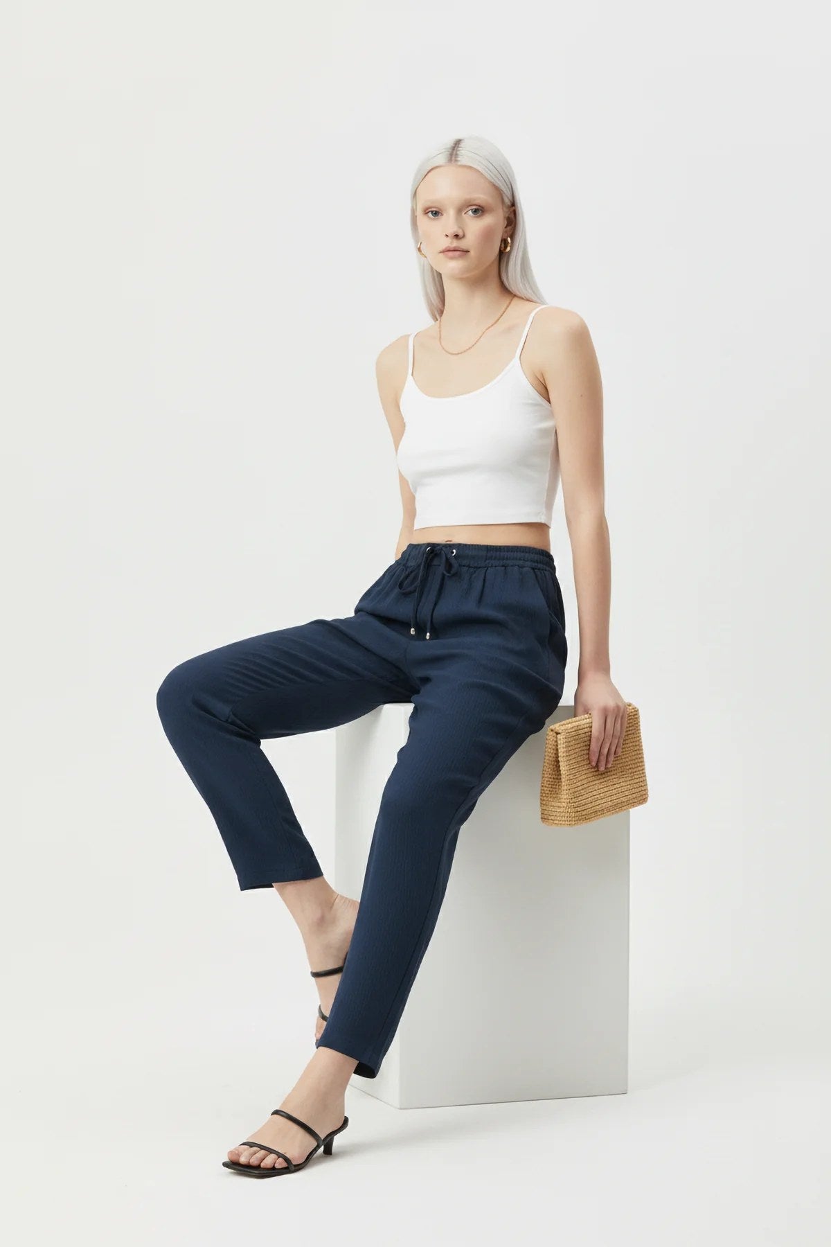 Elastische Sommerhose Knöchellang