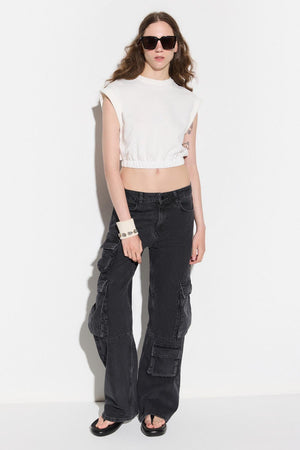 Bluse mit elastischem Bund