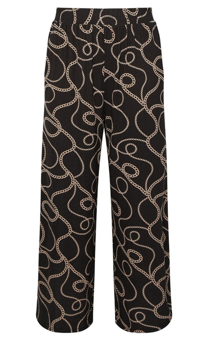 Bedruckte Viskosehose mit Taschen