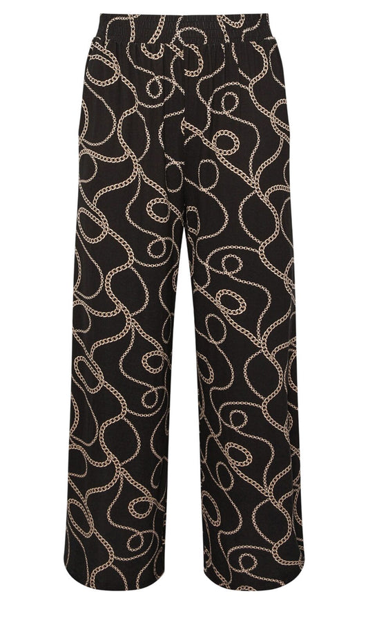 Bedruckte Viskosehose mit Taschen