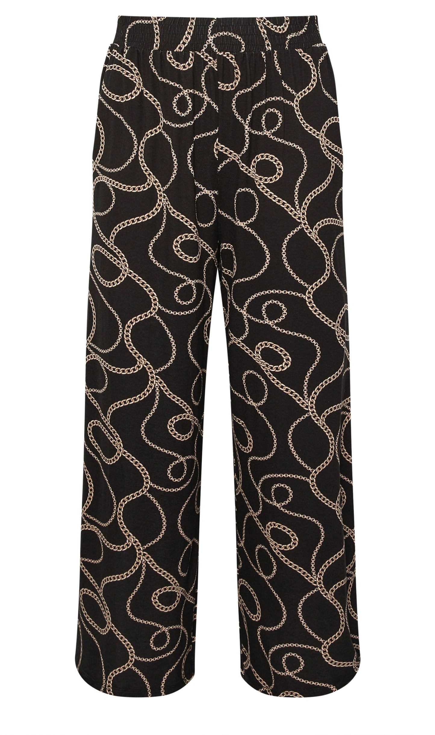 Bedruckte Viskosehose mit Taschen