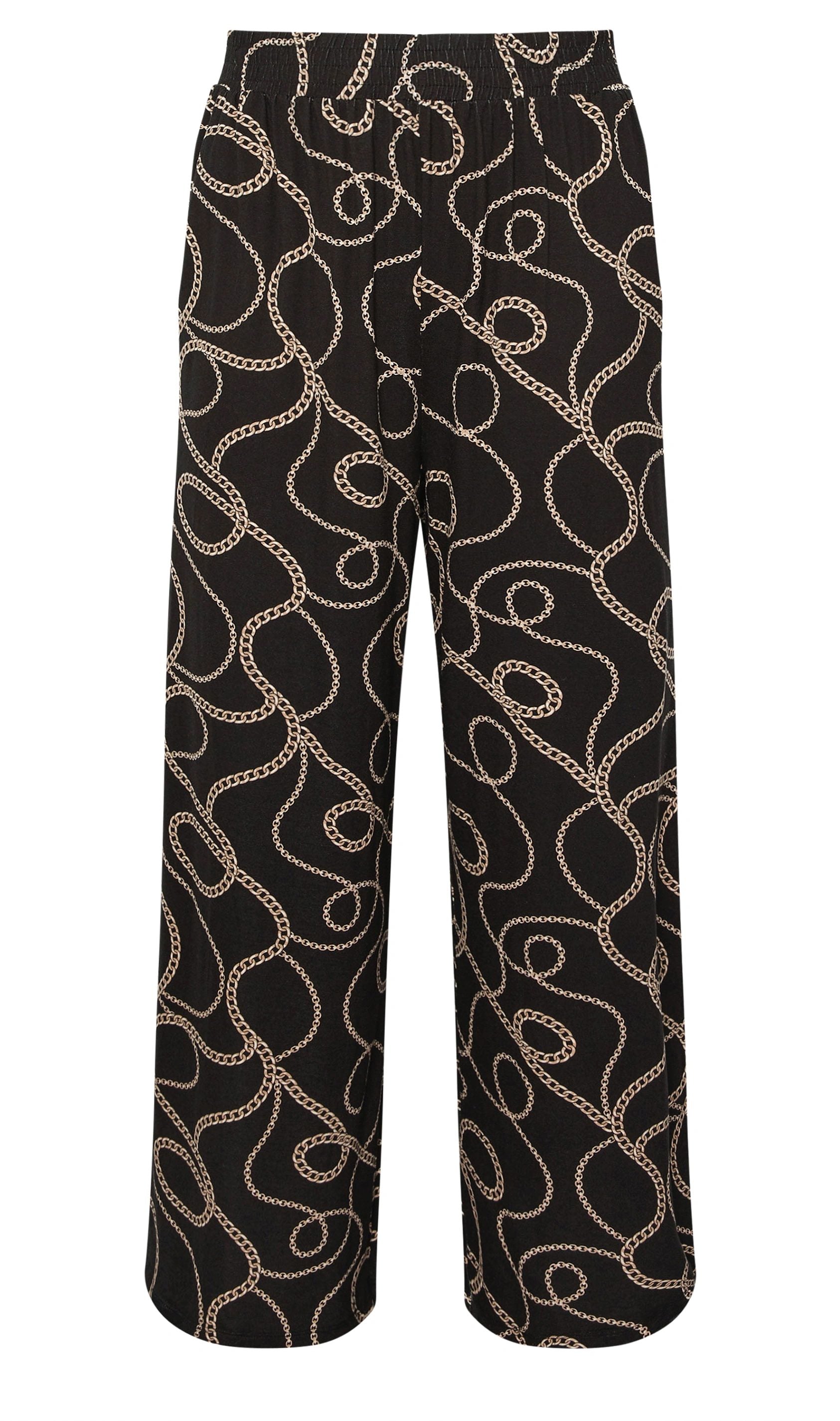 Bedruckte Viskosehose mit Taschen