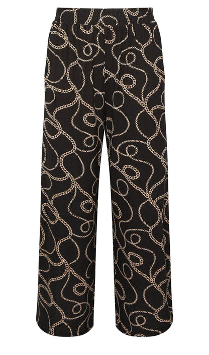 Bedruckte Viskosehose mit Taschen