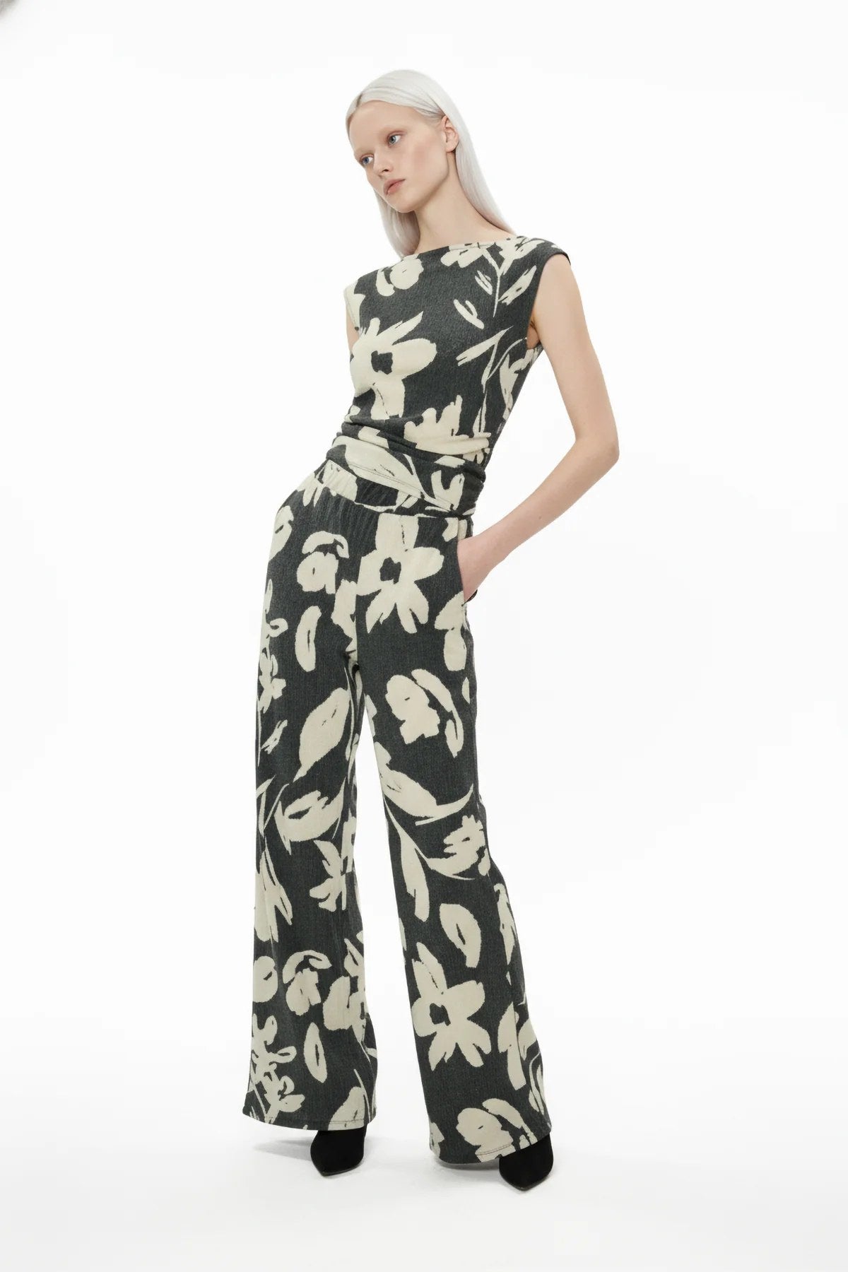 Elastische Weite Hosen mit Bund