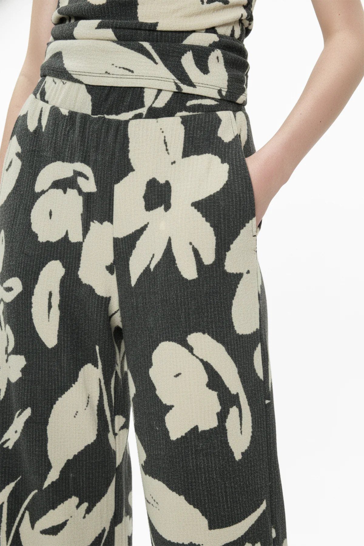 Elastische Weite Hosen mit Bund