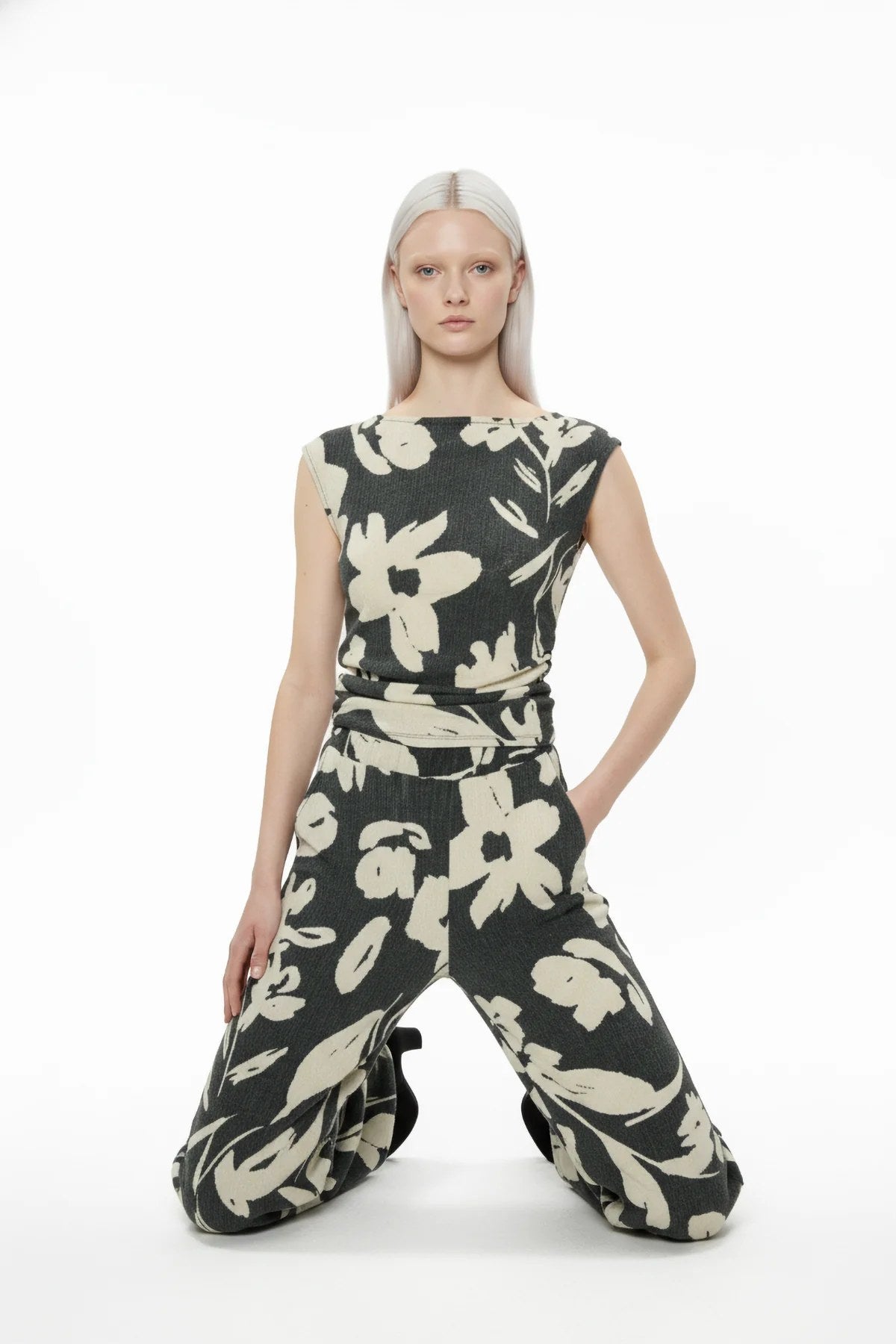 Elastische Weite Hosen mit Bund