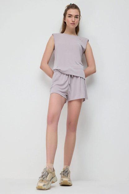 Shorts mit elastischem Bund und Seitentaschen
