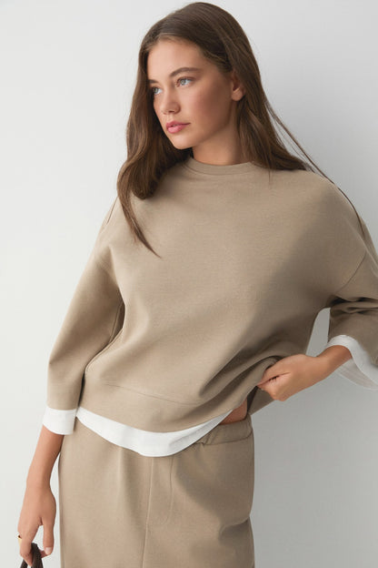 BENGONIA Damen Strick Oversize Set