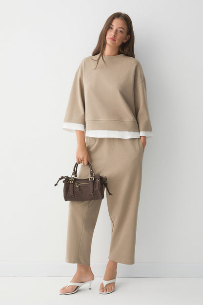 BENGONIA Damen Strick Oversize Set