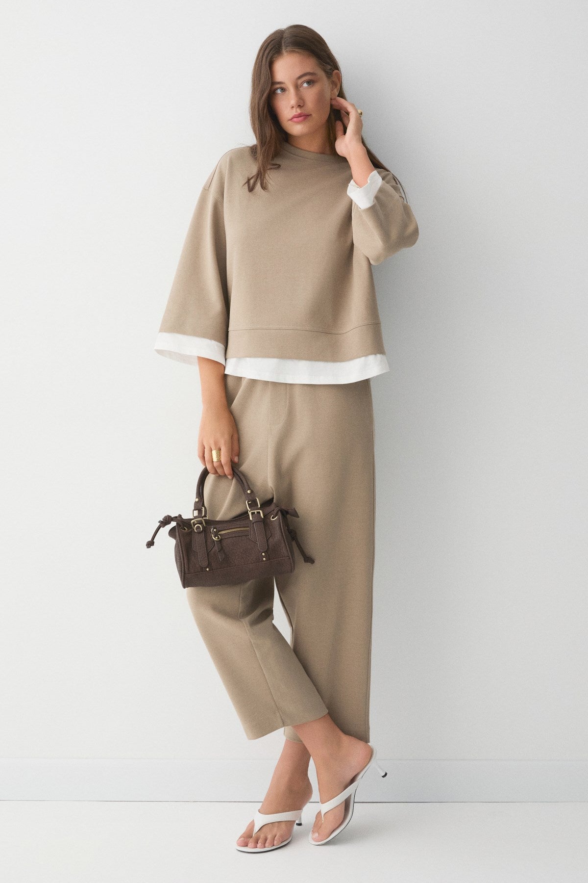 BENGONIA Damen Strick Oversize Set
