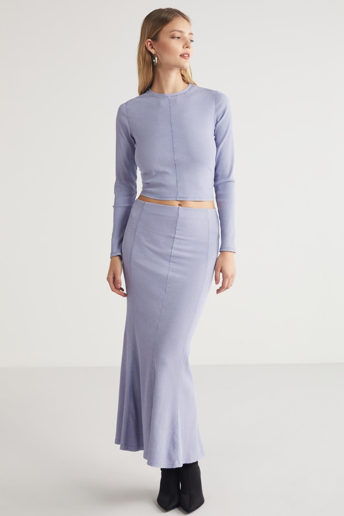 GRIMELANGE BENRICE Damen Rundhals-Bluse Flieder