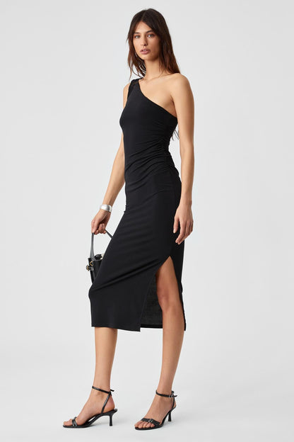 Damen Asymmetrisches Kleid ärmellos