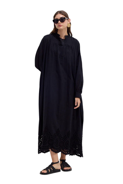 Besticktes Kleid Schwarz