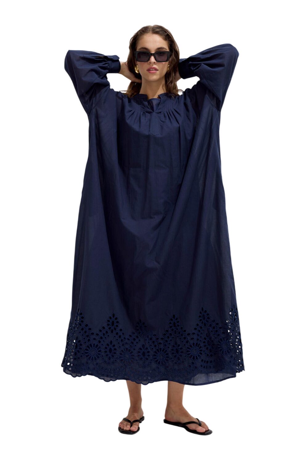Besticktes Kleid Schwarz