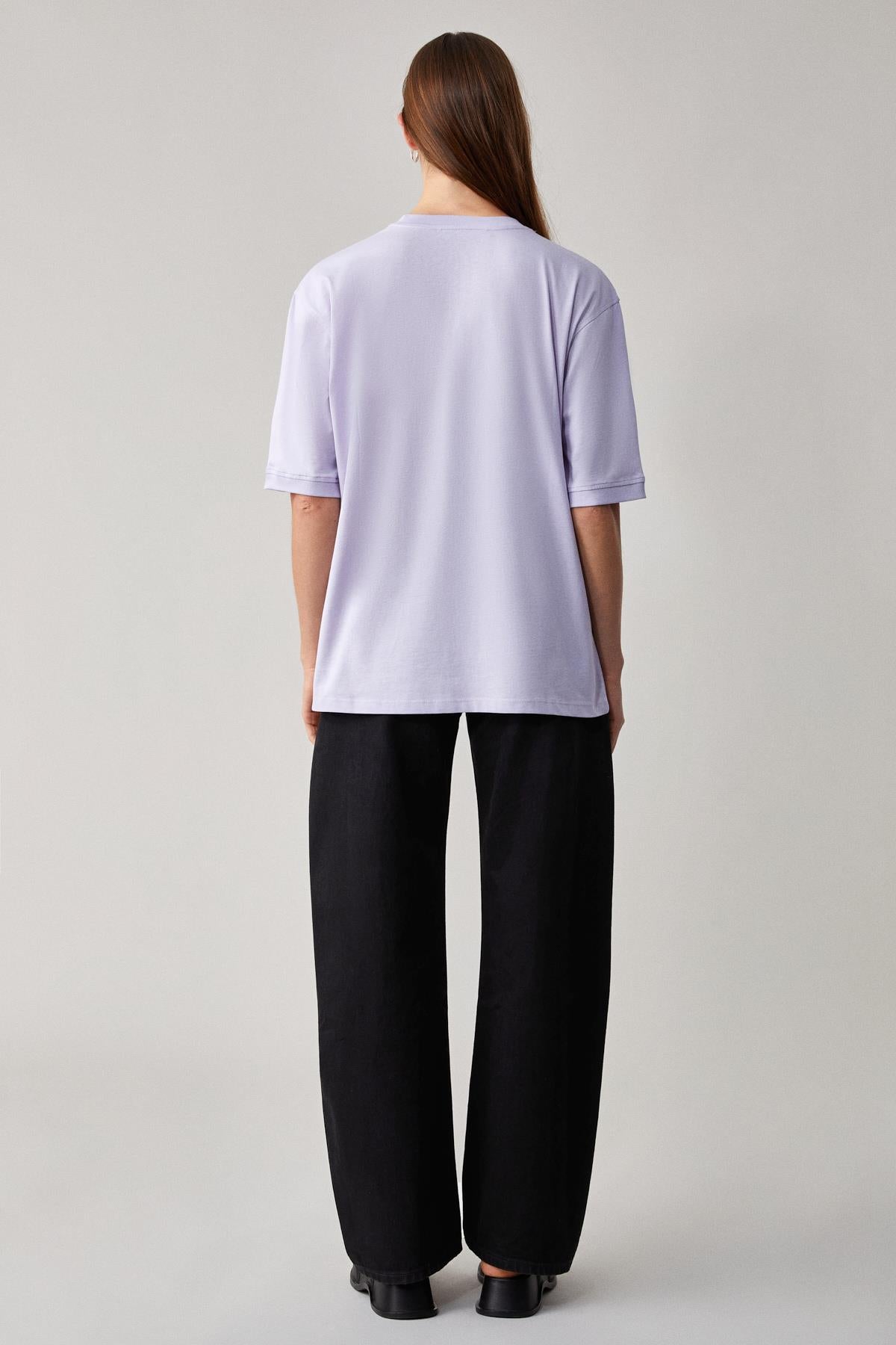 GRIMELANGE Betsy Damen T-Shirt 100% Baumwolle Flieder