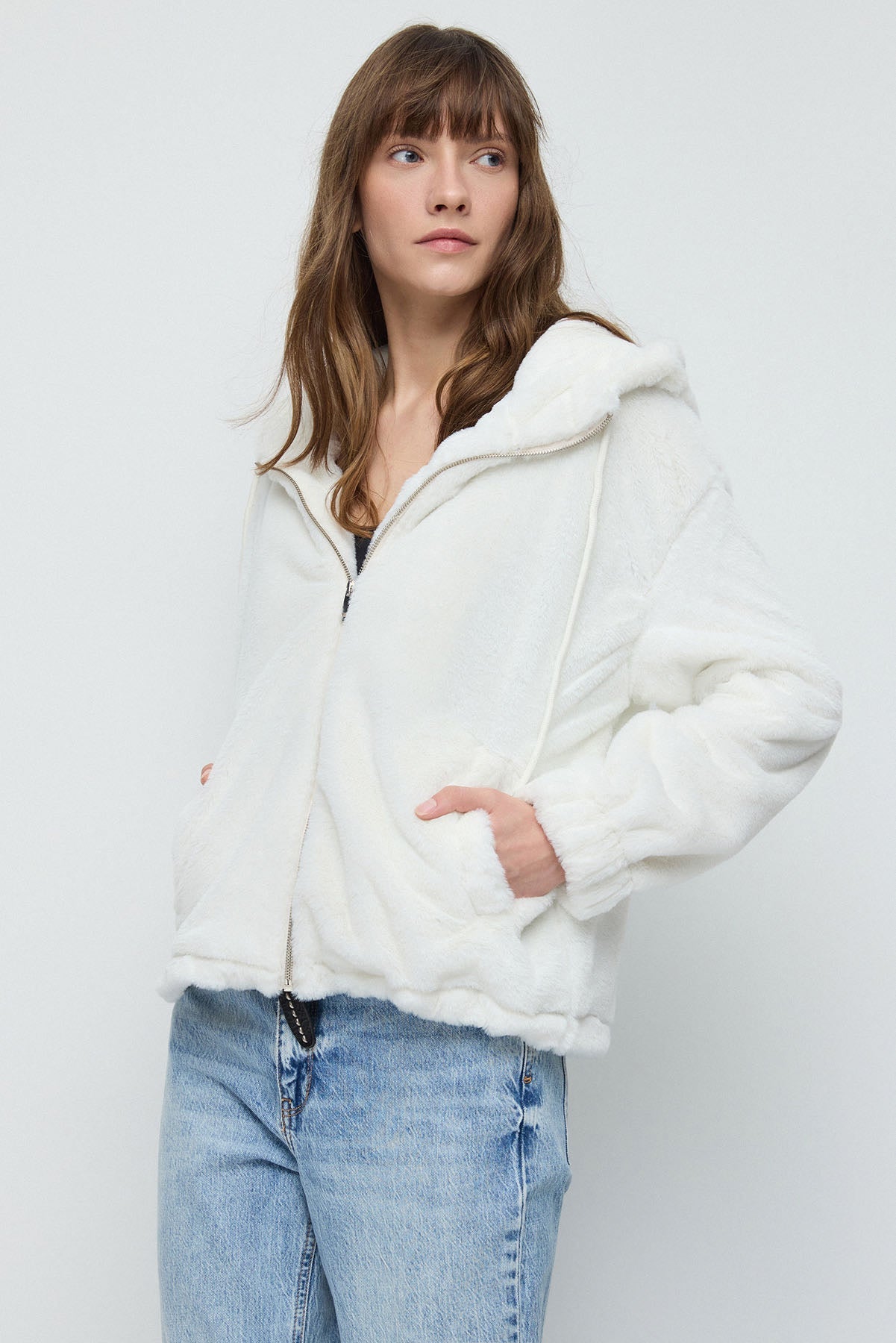 Fleecejacke mit Reißverschluss